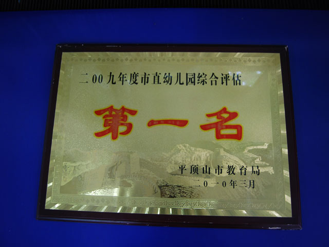 市直幼儿园综合评估第一名