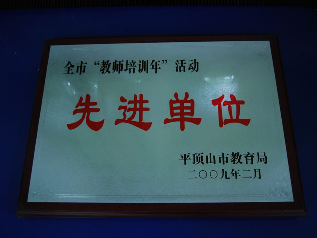 全市“教师培训年”活动先进单位
